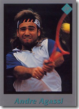 ANDRE AGASSI 10-Count Lot RARE 1991 Andre Agassi Silver Tennis Rookie Cards