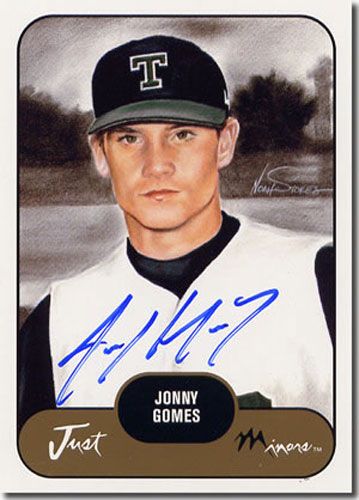 2002 Jonny Gomes Rookie WHITE SP Auto RC RED SOX #/1200