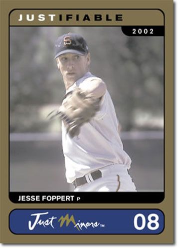 2002 Rare Insert Jesse Foppert GOLD Rookie RC #/1000