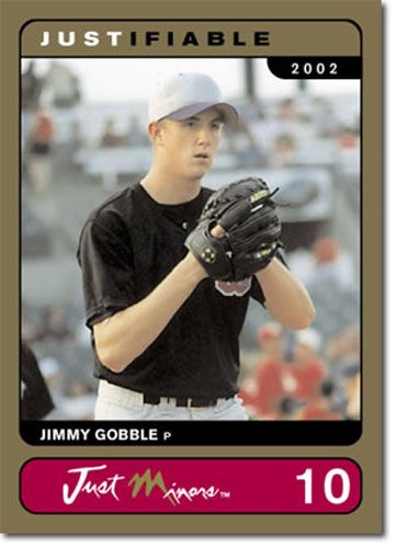 2002 Rare Insert Jimmy Gobble GOLD Rookie RC #/1000