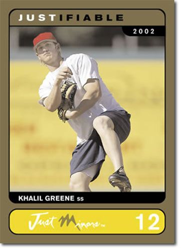 2002 Rare Insert Khalil Greene GOLD Rookie RC #/1000