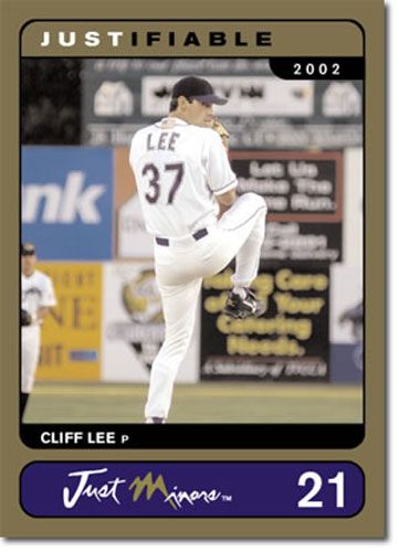 2002 Rare Insert CLIFF LEE GOLD Rookie RC PHILLIES #/1000