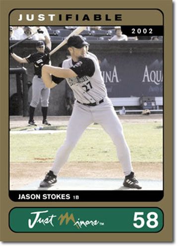 2002 Rare Insert Jason Stokes GOLD Rookie RC #/1000