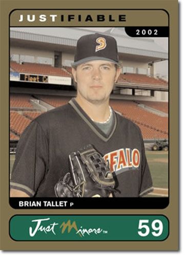 2002 Rare Insert Brian Tallet GOLD Rookie RC #/1000