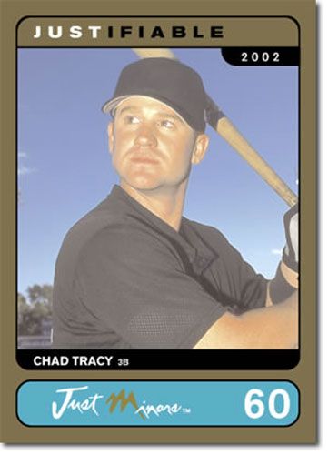 2002 Rare Insert Chad Tracy GOLD Rookie RC #/1000