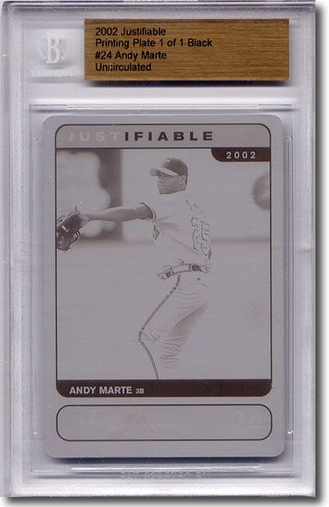 2002 Andy Marte Rookie Printing Press Plate BGS RC 1/1