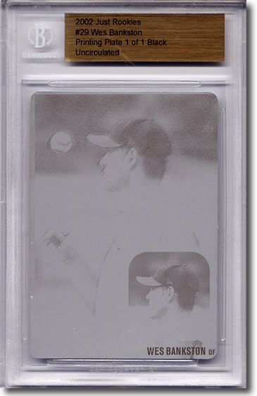 2002 Wes Bankston Rookie Press Plate RC BGS 1/1