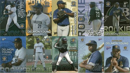 2004 Delmon Young Multi Ad Charleston Riverdogs Rookies Complete Set Mint 10