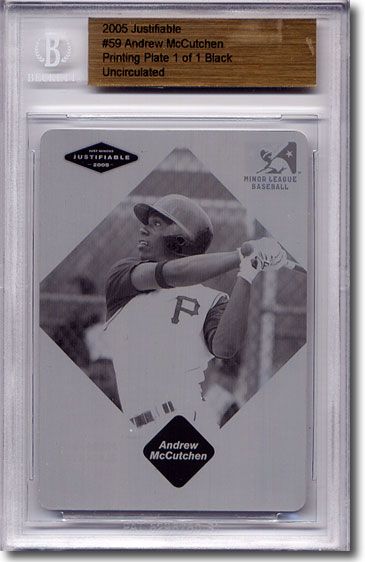 2005 ANDREW McCUTCHEN Rookie Printing Press Plate RC BGS 1/1