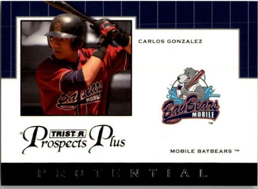 2007 * CARLOS GONZALEZ * TriStar Prospects Plus Rookie PROTENTIAL RC