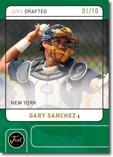 GARY SANCHEZ 2011 Just DRAFTED Rookie Mint GREEN Parallel RC #/10