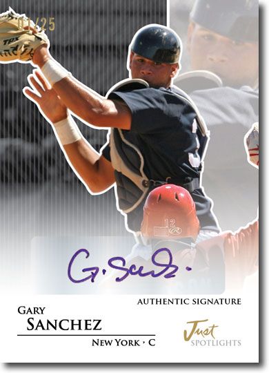 GARY SANCHEZ 2011 Just SPOTLIGHTS Rookie Autograph BLACK Auto RC #/25