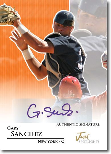 GARY SANCHEZ 2011 Just SPOTLIGHTS Rookie Autograph ORANGE Auto RC 1/1