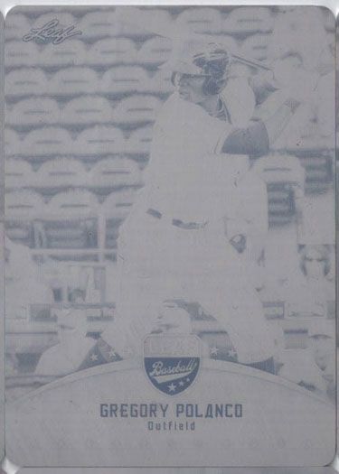 GREGORY POLANCO 2014 Leaf Rookie Baseball Press Plate PIRATES 1/1