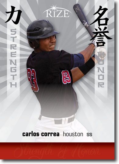 50-Count Lot CARLOS CORREA 2012 Rize Rookie STRENGTH & HONOR RCs