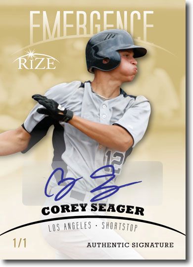 COREY SEAGER 2012 Rize Autograph Rookie GOLD BLANK BACK Auto EMERGENCE RC 1/1