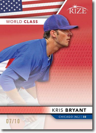 KRIS BRYANT 2013 Rize Rookie RED Paragon WORLD CLASS RC #/10
