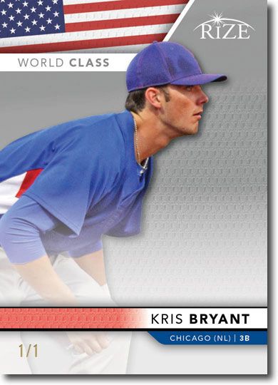 KRIS BRYANT 2013 Rize Rookie BLANK BACK WORLD CLASS RC 1/1