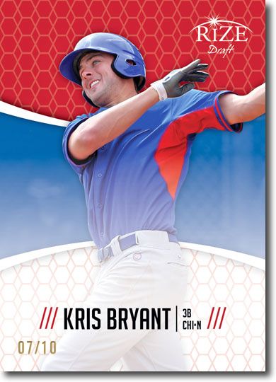 KRIS BRYANT 2014 Rize Rookie RED Paragon CUBS RC #/10