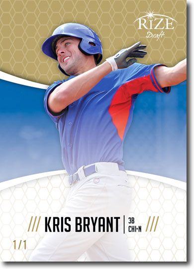 KRIS BRYANT 2014 Rize Rookie GOLD BLANK BACK RC 1/1