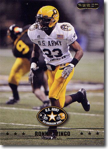 2009 Ronnie Wingo Razor / Leaf US Army All-American Football RC