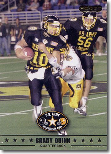 2009 Brady Quinn Razor / Leaf US Army All-American Football RC