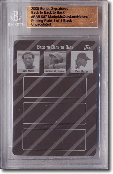 Andy Marte * ANDREW McCUTCHEN * Chris Nelson * Rookie Print Press Plate BGS 1/1