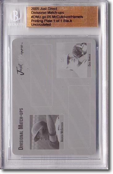 ANDREW McCUTCHEN * COLE HAMELS * Rookie Printing Press Plate BGS 1/1