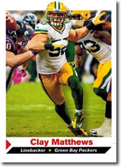 2013 Sports Illustrated SI for Kids #199 CLAY MATTHEWS Football Card UNCUT SHEET
