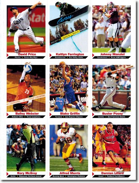 2013 Sports Illustrated SI for Kids #208 DAVID PRICE Baseball Card UNCUT SHEET