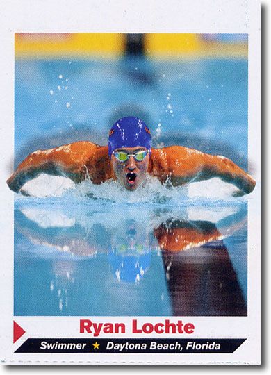 2013 Sports Illustrated SI for Kids #217 RYAN LOCHTE Swimming Card UNCUT SHEET