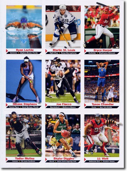 2013 Sports Illustrated SI for Kids #218 MARTIN ST. LOUIS Hockey UNCUT SHEET