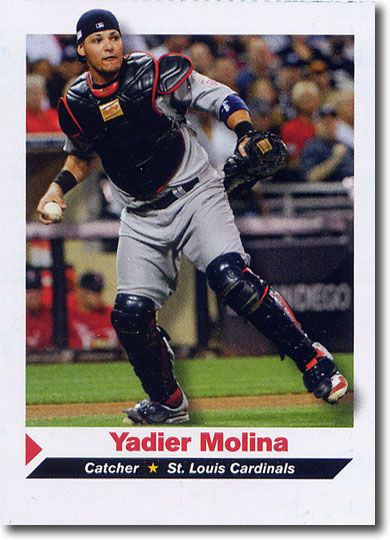 2013 Sports Illustrated SI for Kids #223 YADIER MOLINA Baseball Card UNCUT SHEET