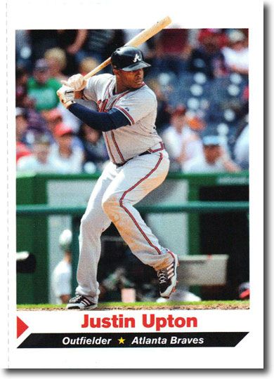 2013 Sports Illustrated SI for Kids #248 JUSTIN UPTON Baseball Card UNCUT SHEET