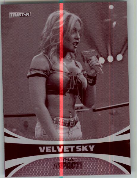 2009 TriStar TNA WWE Impact VELVET SKY #14 Printing Press Plate 1/1
