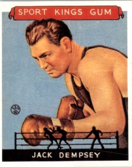 (10) JACK DEMPSEY 1933 Goudey Sport Kings Gum Boxing Card #17 Reprints