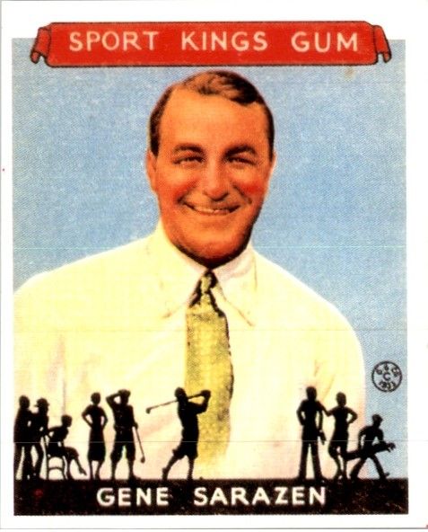 (25) GENE SARAZEN 1933 Goudey Sport Kings Gum Golf Card #22 Reprints