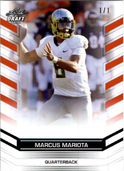MARCUS MARIOTA #1 2015 Leaf NFL Draft Rookie ORANGE Football RC 1/1 