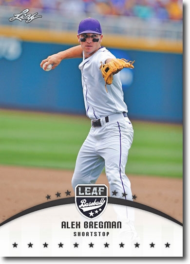 5-Count Lot ALEX BREGMAN 2015 Leaf Draft Prospect Baseball Rookies