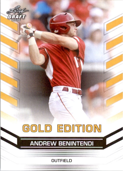 50-Count Lot ANDREW BENINTENDI 2015 Leaf Draft Baseball GOLD Rookies