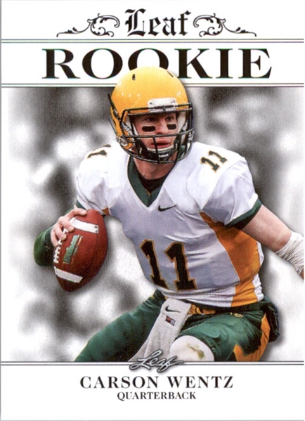 5-Ct Lot CARSON WENTZ 2016 Leaf Rookies Exclusive WHITE Rookie Cards