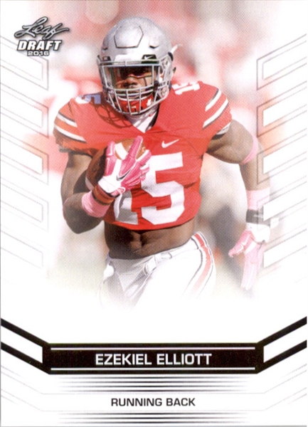 EZEKIEL ELLIOTT 2016 Leaf Draft Exclusive Rookie WHITE Card