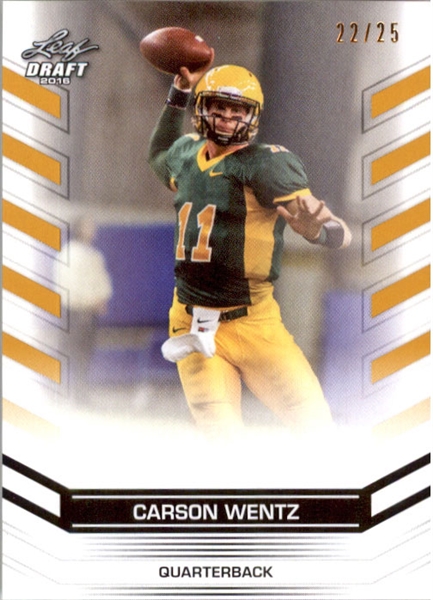 CARSON WENTZ 2016 Leaf Draft Exclusive Rookie GOLD Card #/25