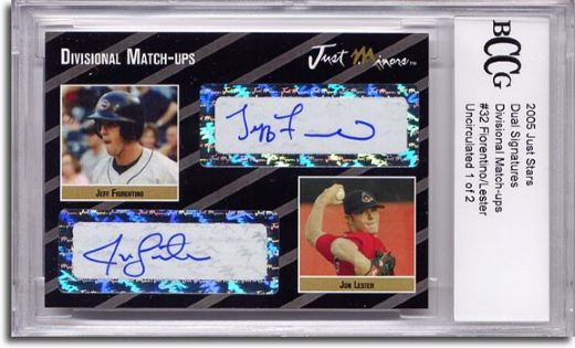 Jeff Fiorentino * JON LESTER * Autograph Rookie Auto RC BGS 1/2