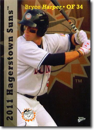BRYCE HARPER 2011 Pro Debut Hagerstown Suns ROOKIE Rare Multi Ad RC PHILLIES
